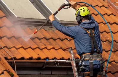 Démoussage et hydrofuge de toiture à Sentein